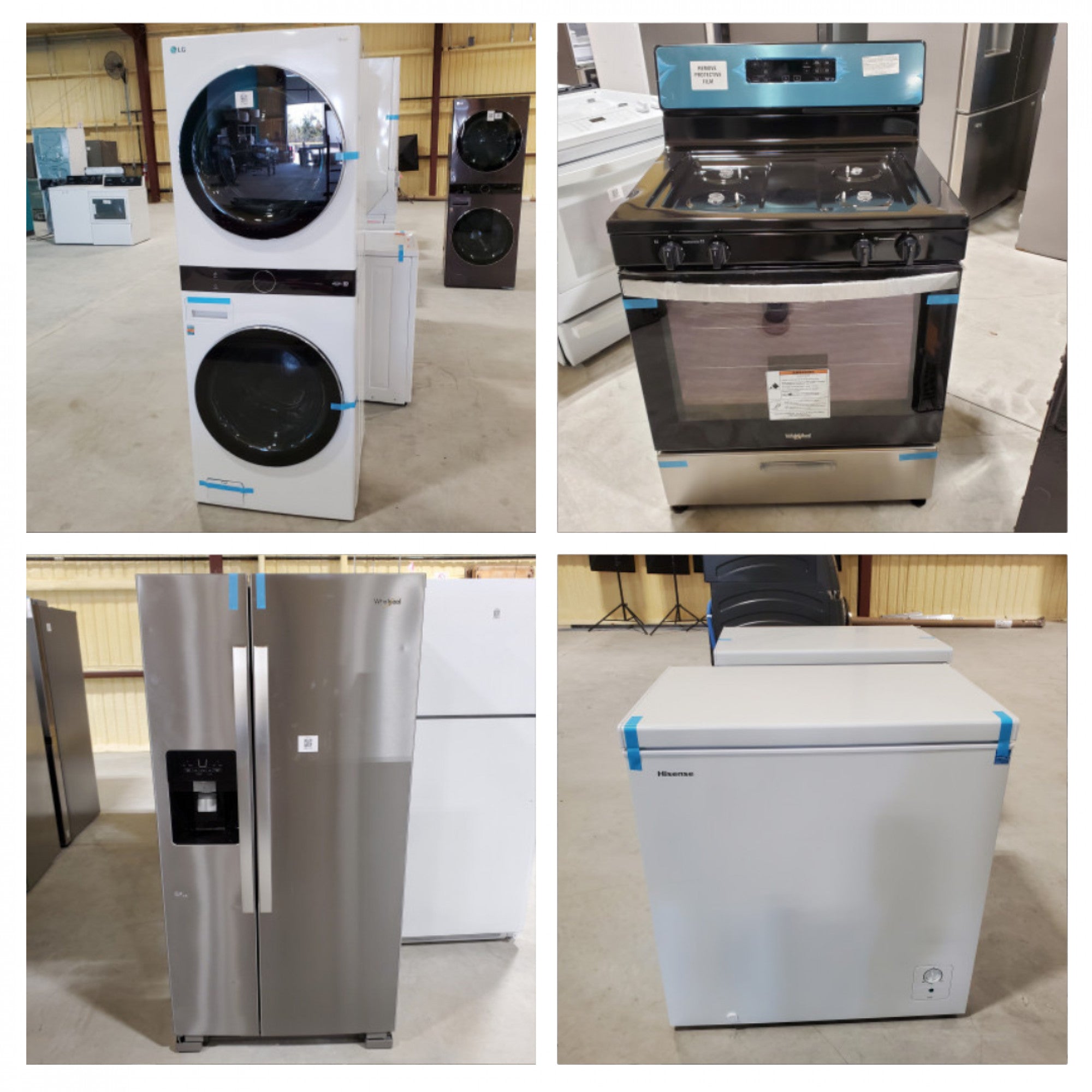 #1216 Liquidation Half Truckload of 14 Neu Processed Appliances in Texas