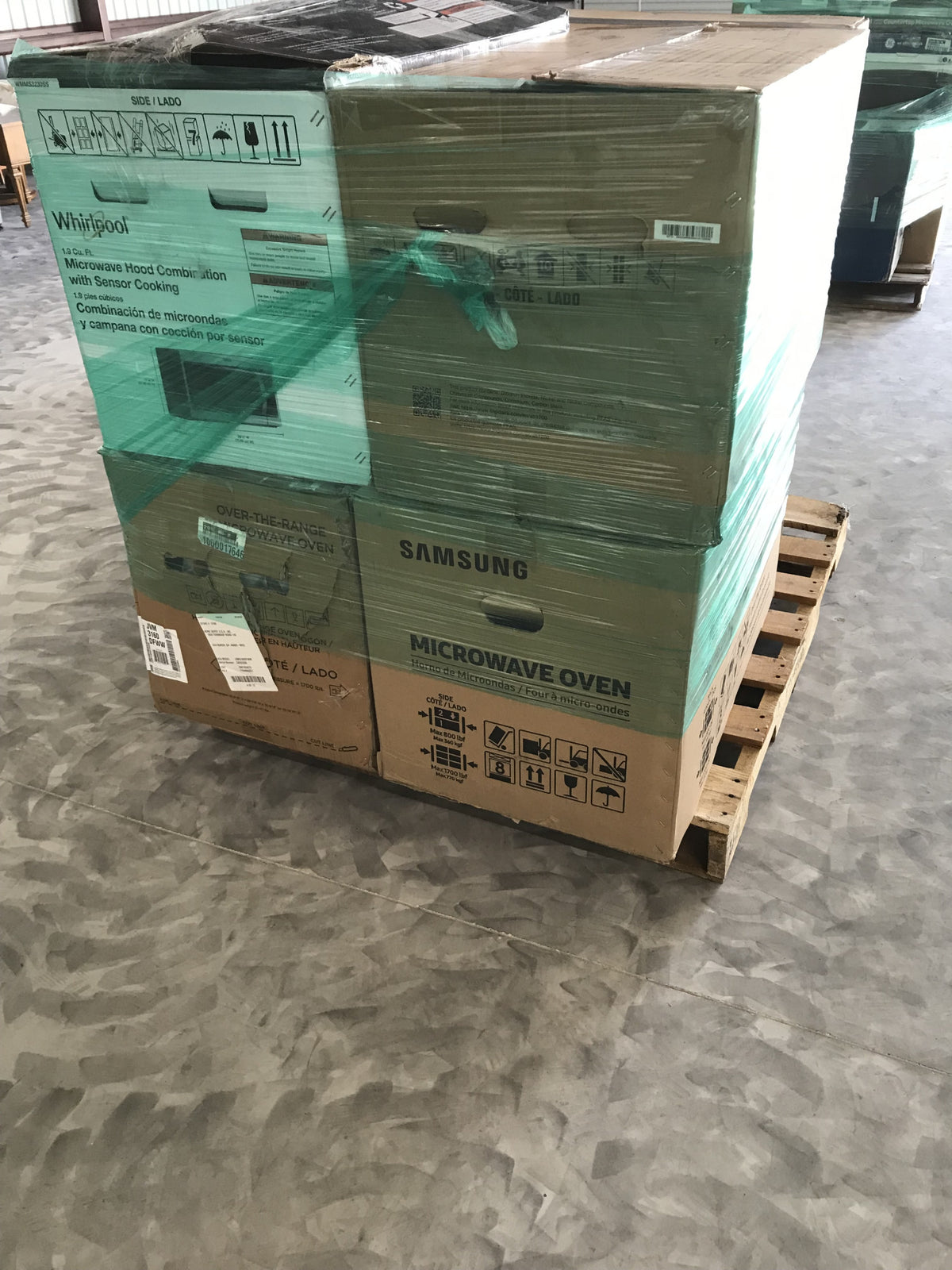 #64 Wholesale Pallet | 6 Customer Return Over the Range, Counter Top