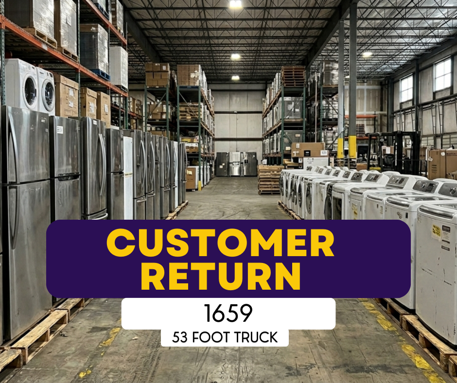 #1659 Liquidation Full Truckload of 50 Customer Return Appliances in West Deptford, NJ