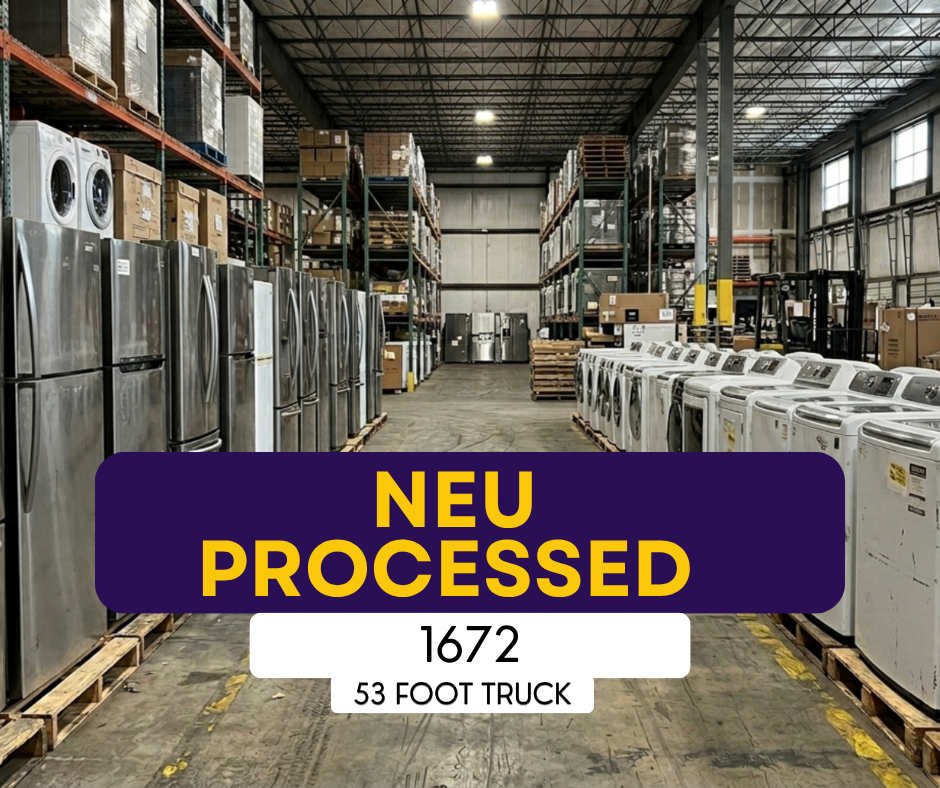 #1672 Liquidation Full Truckload of 96 Neu Processed Appliances in Georgetown, Texas