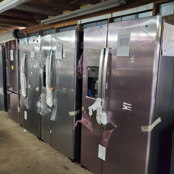 GE stainless steel scratch and dent refrigerators available by the truckload.