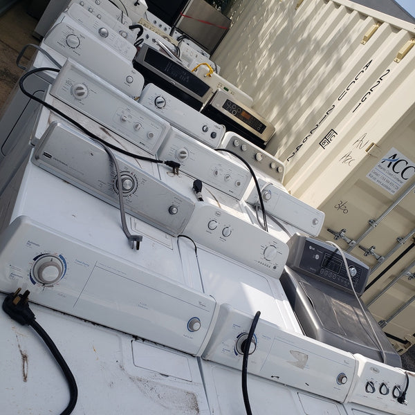 More Untested washers and dryers we sold recently to one of our refurbished appliance vendors in our wholesale program.