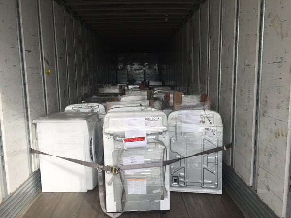 Best Buy Truckload of liquidation scratch and dent washers and dryers.