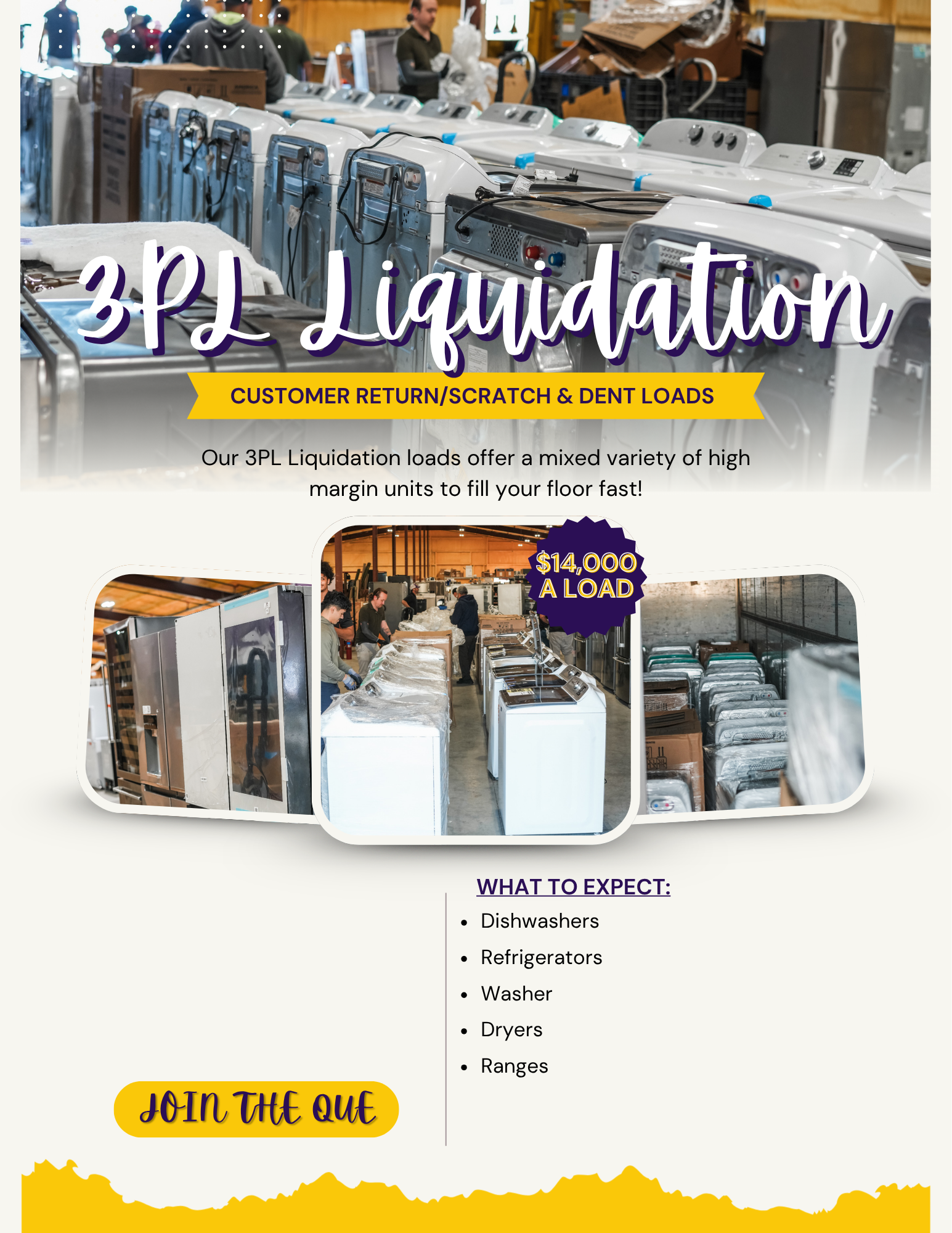 #3PL Liquidation Full Truckload of Scratch and Dent Appliances in Arkansas