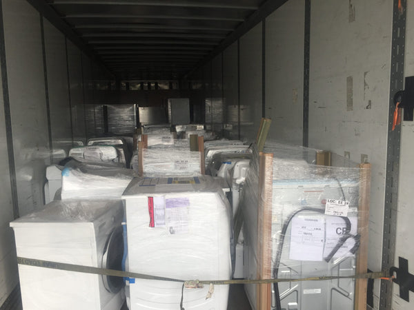 Another truckload , bulk order, from our Lowes Customer Return Appliance Program.