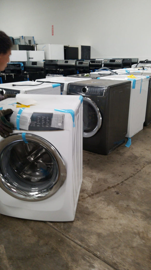Scratch and dent Frigidaire front load washers and dryers are common to see in our wholesale manifests.