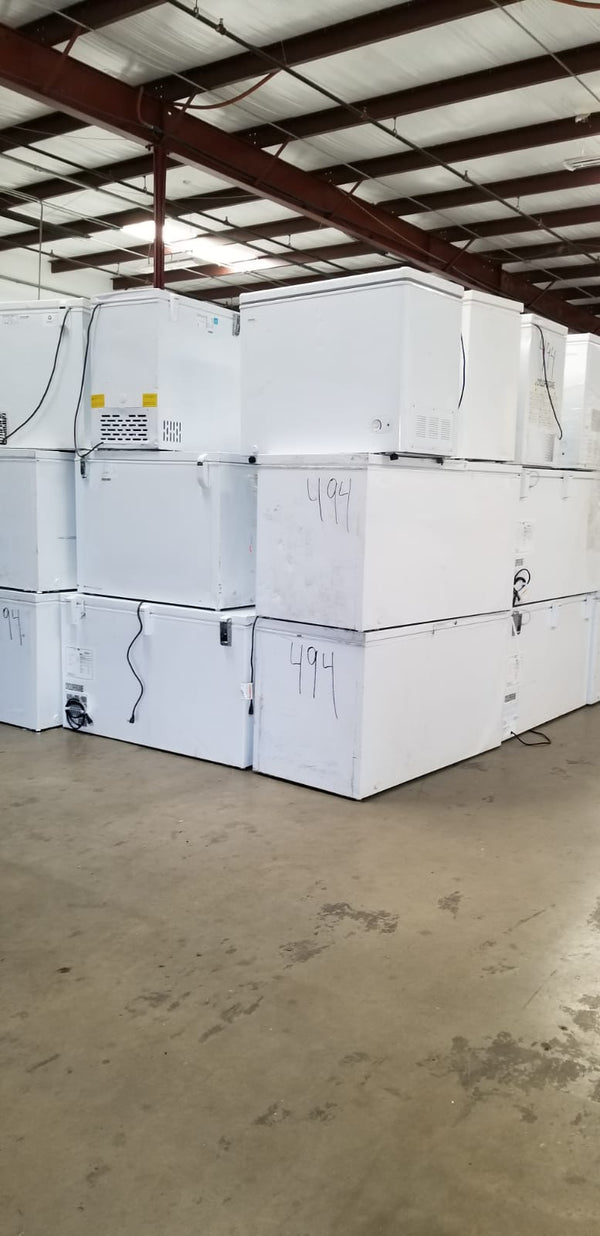 Frigidaire Chest freezers are often sold in bulk by the truckload or as apart of a manifest with other types of liquidation appliances.