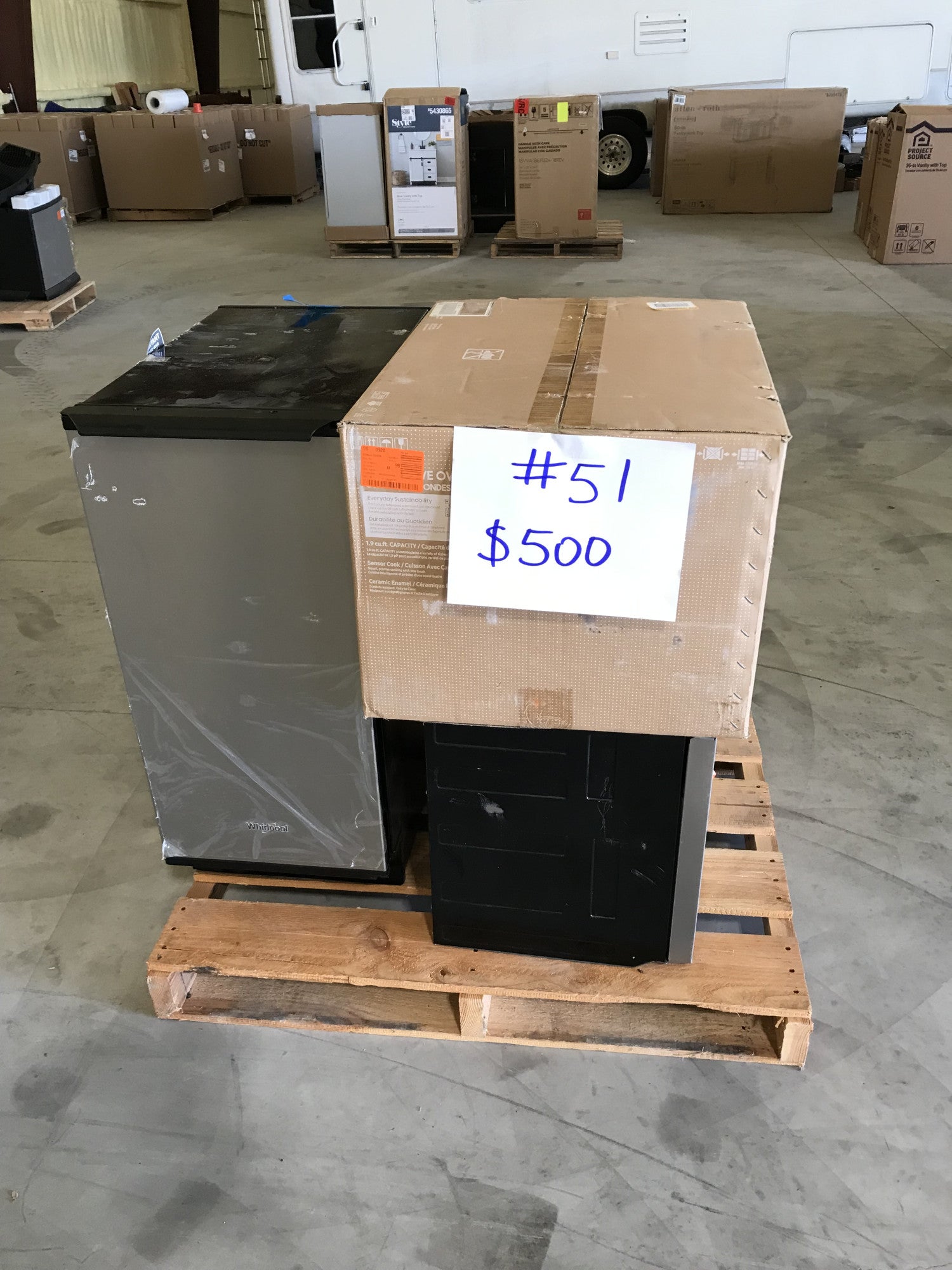 #51 Wholesale Pallet | 4 Customer Return Under Counter, Counter Top, Miscellaneous
