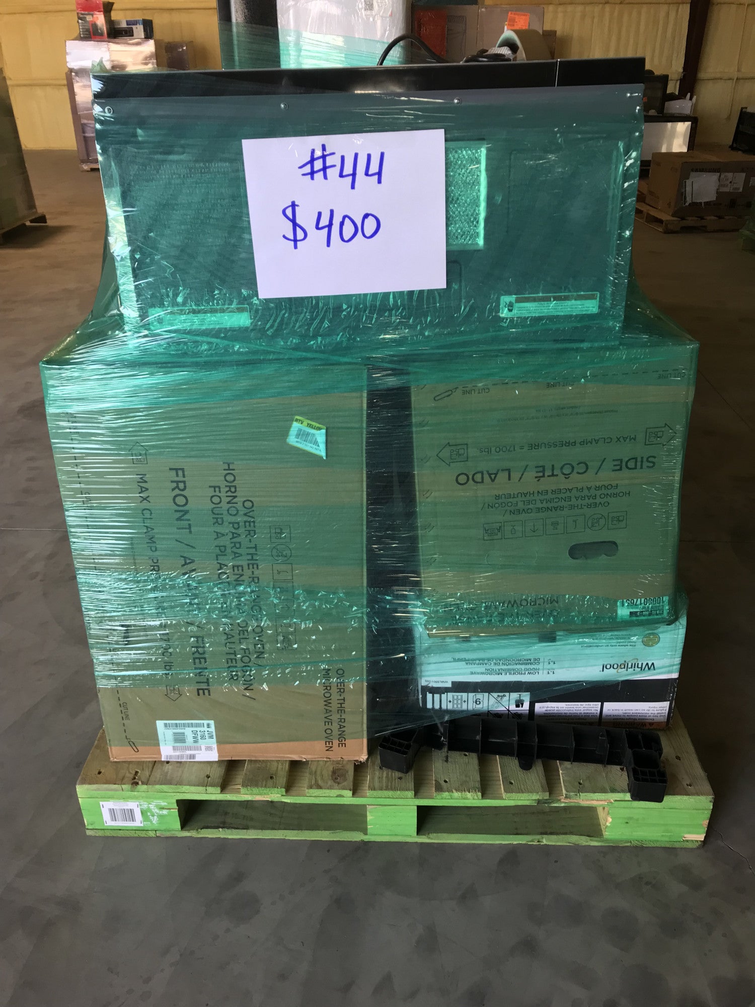 # 44 Wholesale Pallet | 5 Customer Return Over the Range, Counter Top
