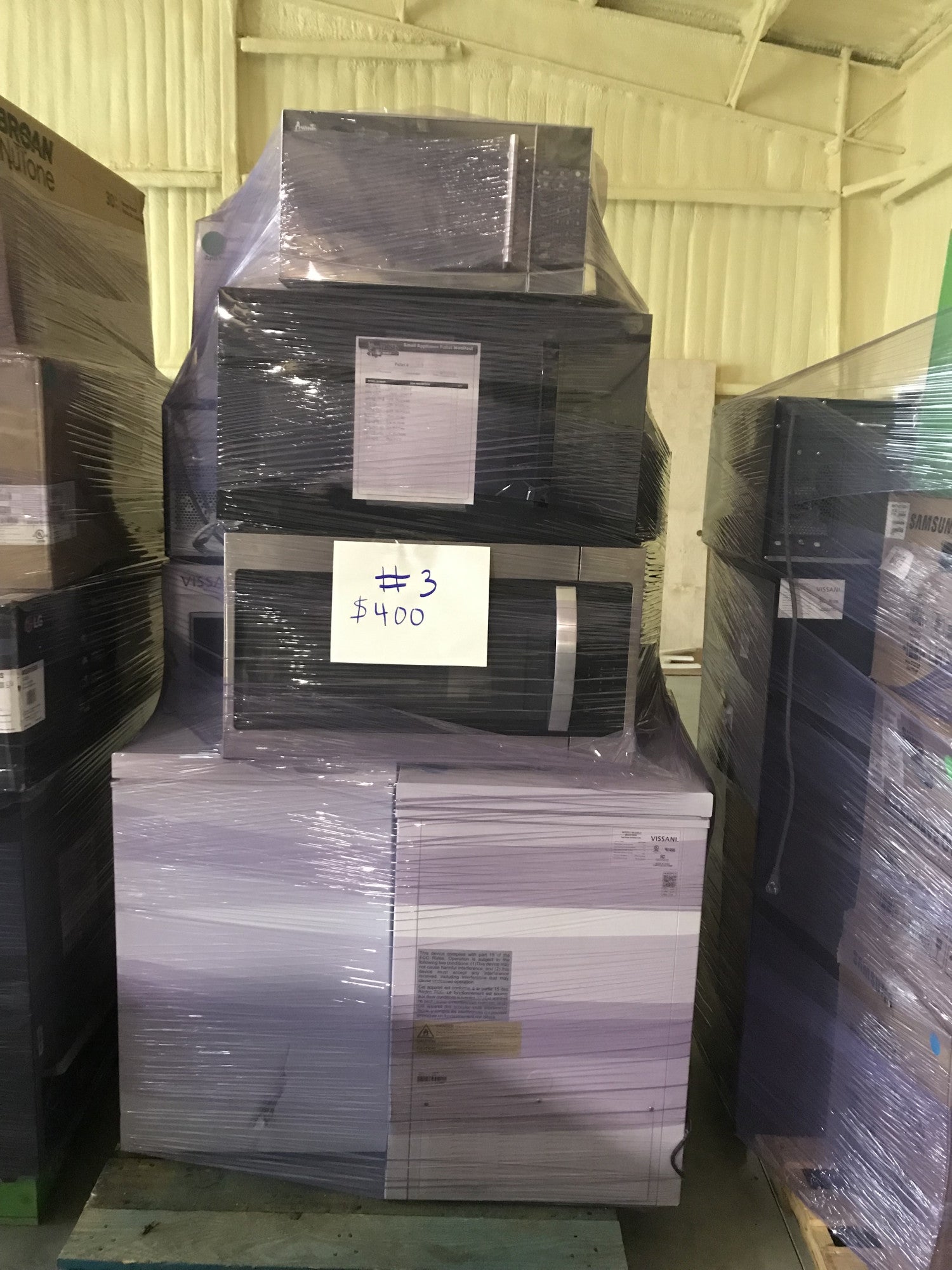 #3 Wholesale Pallet | 12 Customer Return Chest Freezer, Over the Range, Counter Top, Mini Fridge, Humidifiers