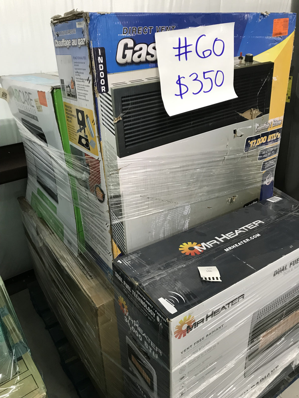 #60 Wholesale Pallet | 6 Customer Return Over the Range, Heaters, Humidifiers
