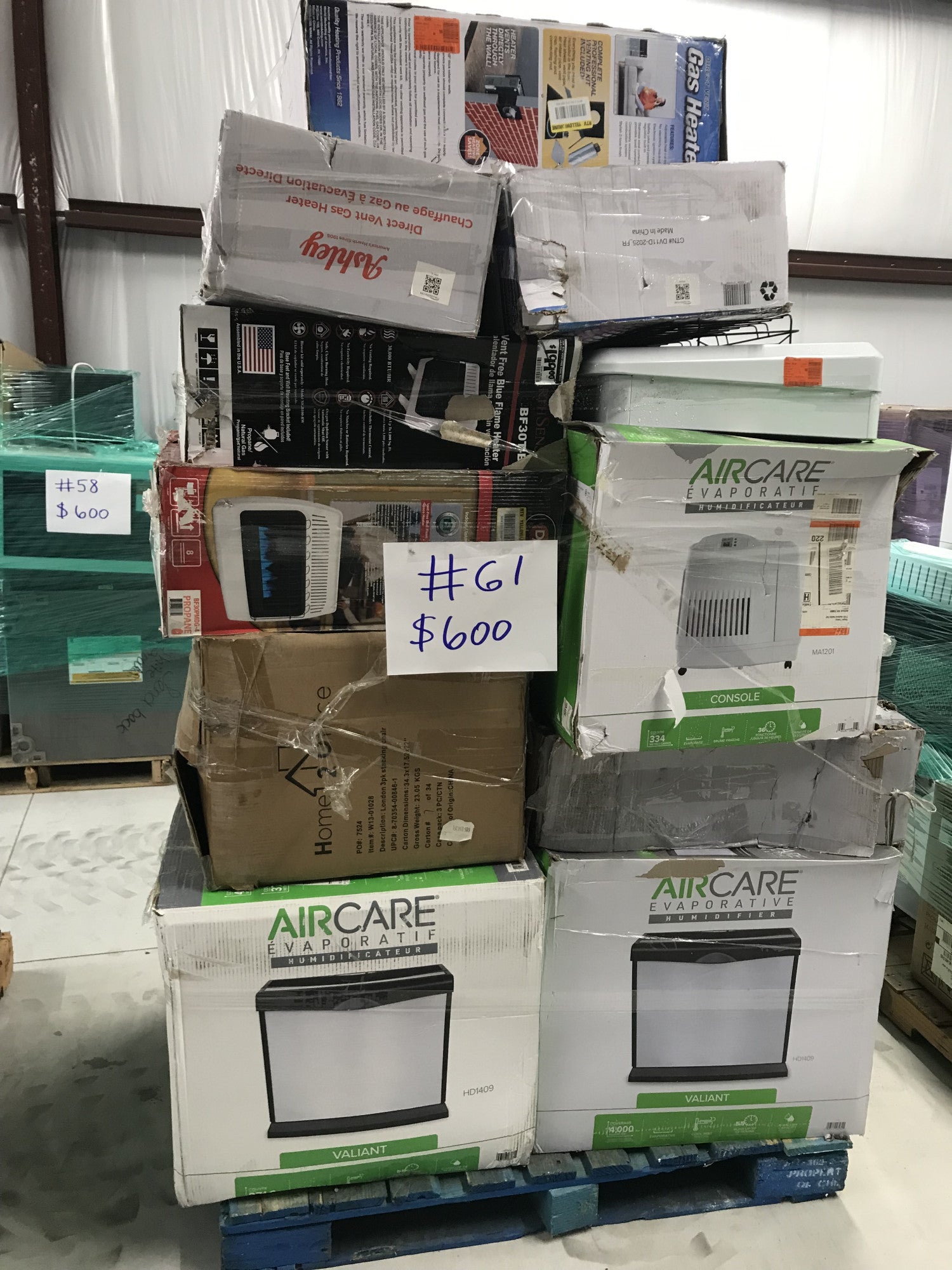 #61 Wholesale Pallet | 14 Customer Return Humidifiers, Heaters, Miscellaneous