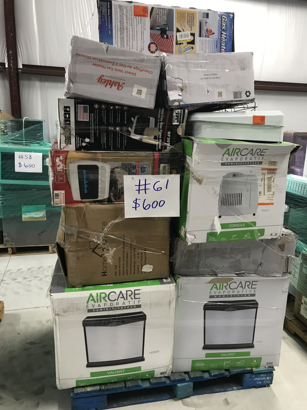 #61 Wholesale Pallet | 14 Customer Return Humidifiers, Heaters, Miscellaneous