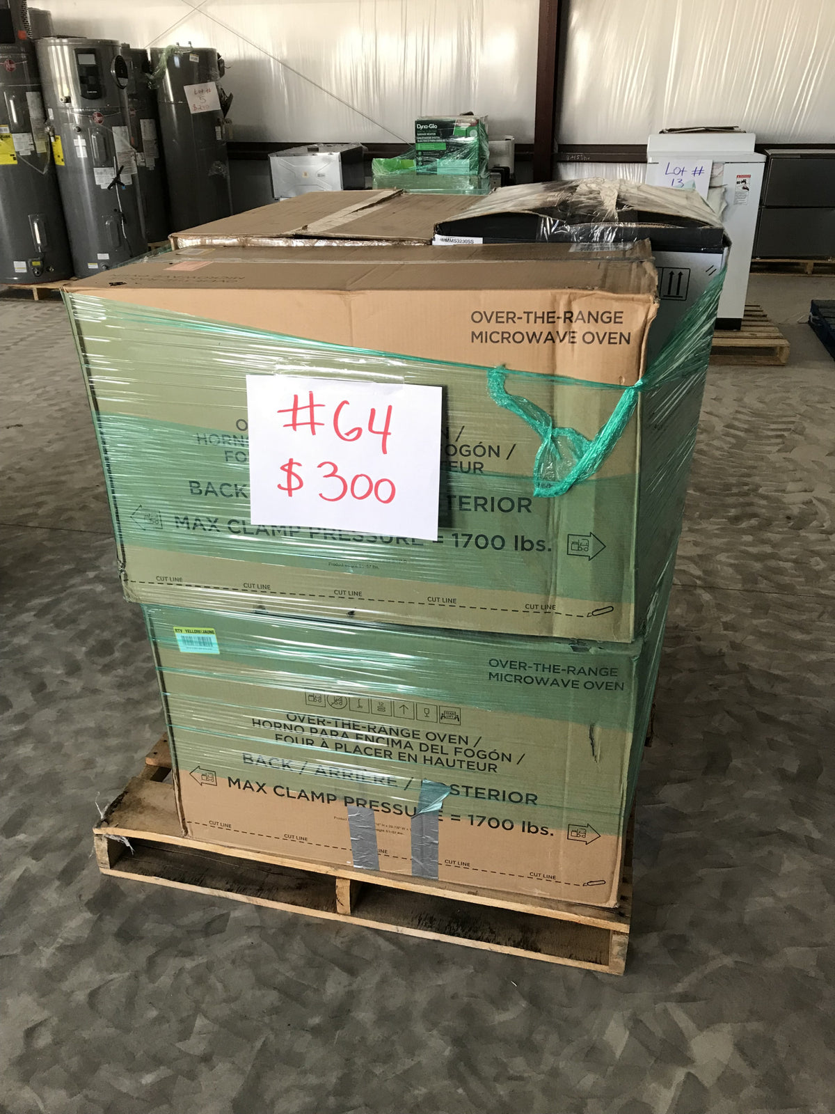 #64 Wholesale Pallet | 6 Customer Return Over the Range, Counter Top