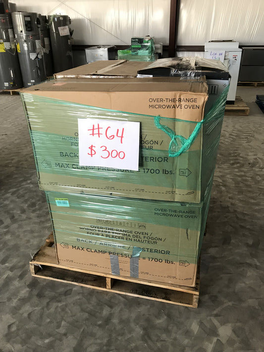 #64 Wholesale Pallet | 6 Customer Return Over the Range, Counter Top