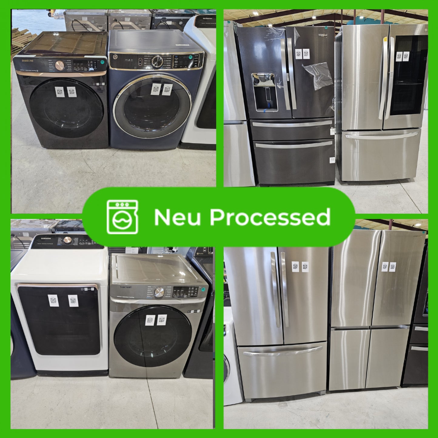 #1190 Liquidation Half Truckload of 10 Neu Processed Appliances in Texas