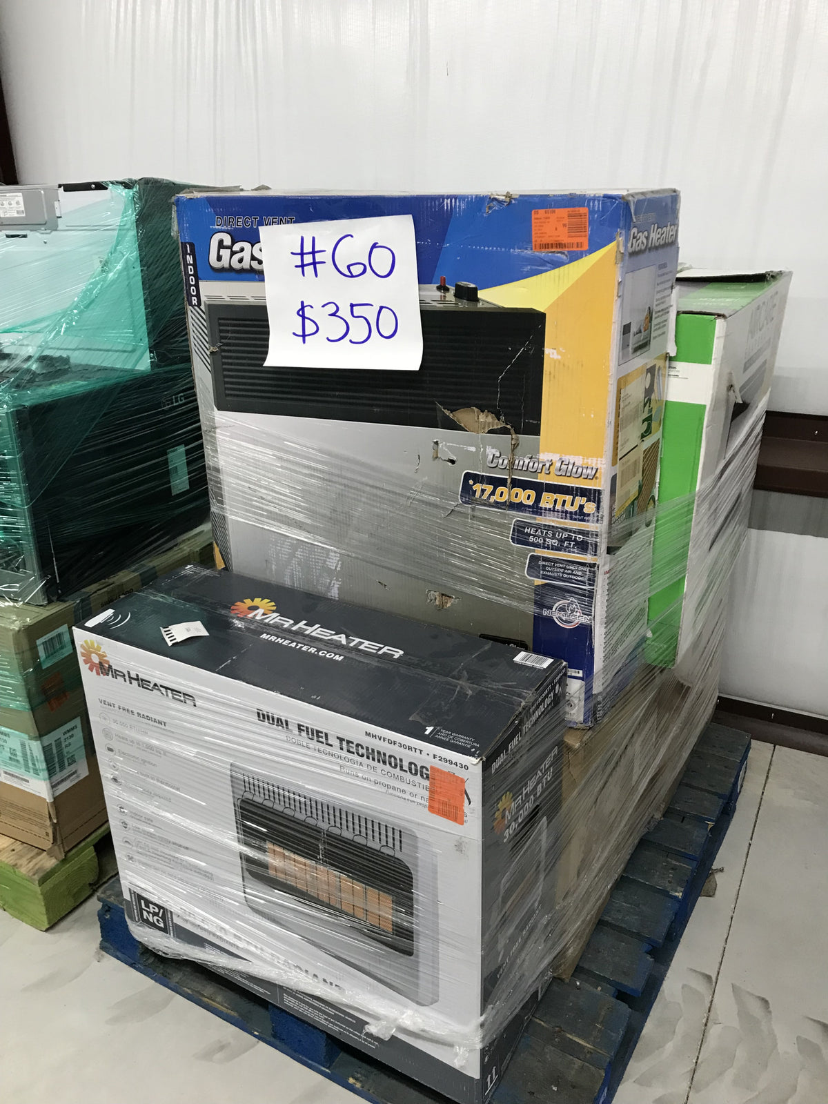 #60 Wholesale Pallet | 6 Customer Return Over the Range, Heaters, Humidifiers