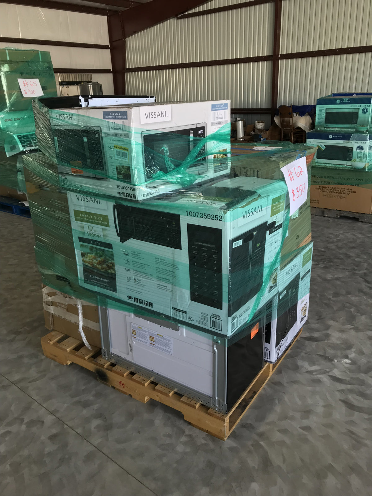 #62 Wholesale Pallet | 8 Customer Return Over the Range, Counter Top