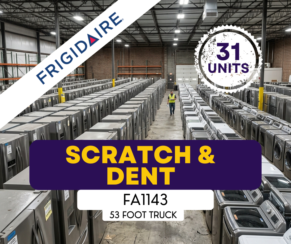 #FA1143 Liquidation Full Truckload of 31 Scratch and Dent Appliances in Easley, South Carolina