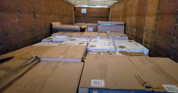 A wholesale full truckload order of new appliances sold from our Wholesale Appliance Program.
