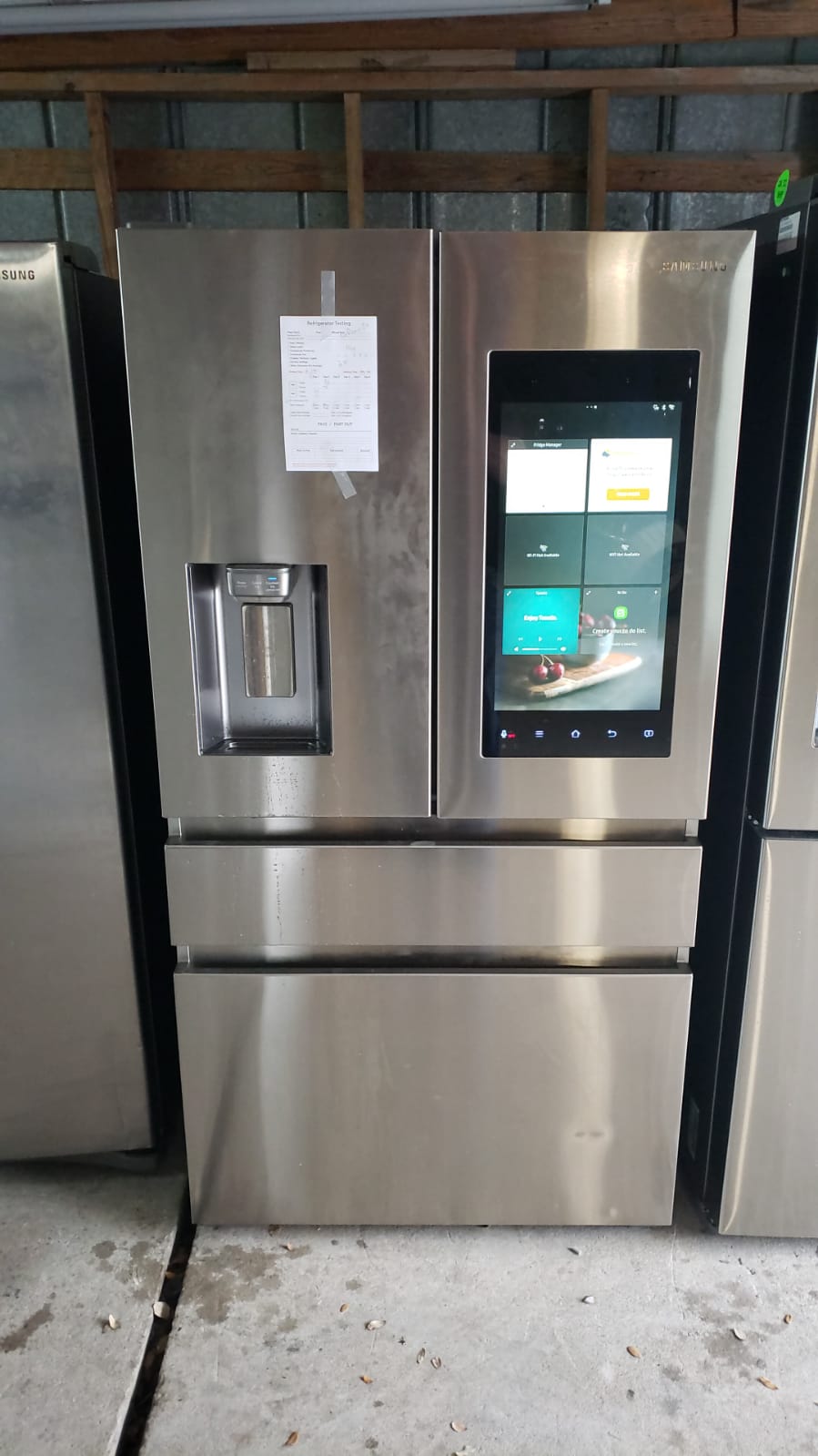 example pictures of An example of a Samsung “Scratch and Dent” refrigerator from our program.